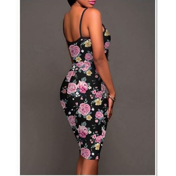 Spaghetti Strap BodyCon Mini Dress Sz Medium - Picture 2 of 3